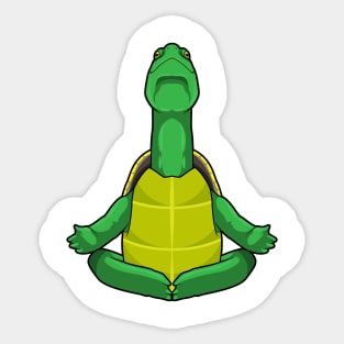 Turtle at Yoga Meditation Sticker